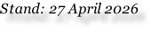 Stand: 27 April 2026