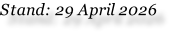 Stand: 29 April 2026